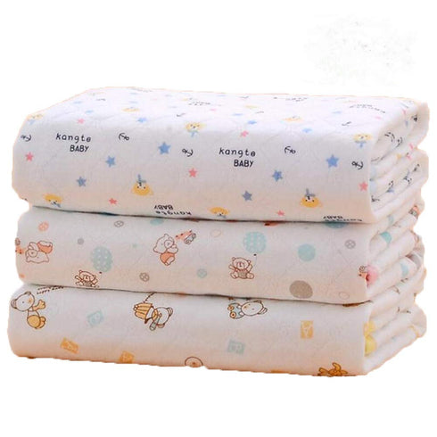 Monvecle Baby Infant Cotton Waterproof Changing Pads - 3pcs Pack, Washable Reusable Diapers Liners Mats (28"x20")