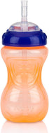 Nuby No-Spill Sippy Cup with Flex Straw - 10-Ounce Bottles (3-Pack) - Neutral Color Training Cups for Toddlers 12+