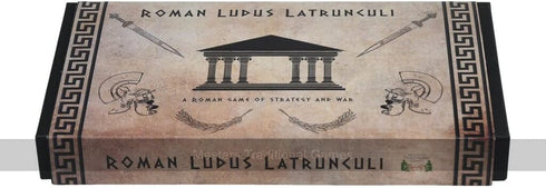 Masters Ludus Latrunculi Game - Roman Board Game with Cloth Board & Wooden Pieces for 2 Players