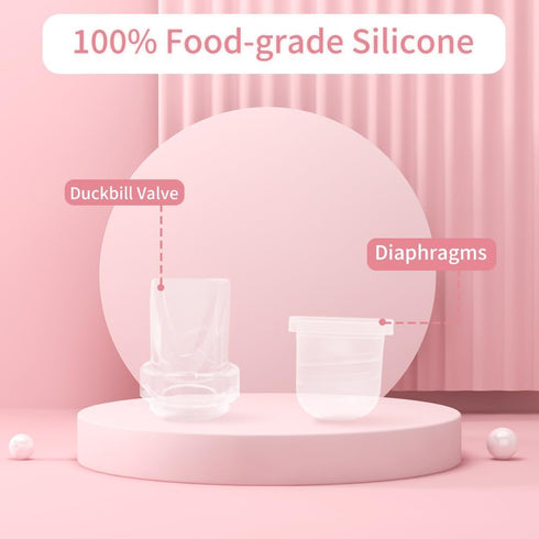 Momlacto 12Pcs S32 S32 Duckbill& Silicone Diaphragm Compatible with NCVI NICEGREEN Nuliie Zooawa Breast Pump