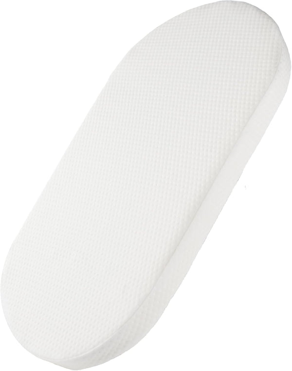 Mecc ecoh Baby Bassinet Mattress, 100% Breathable Cover, Water-Resistant Lining, Oval 30"x15"x2"