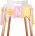 WAHAWU 1st Sunshine Highchair Banner - Girl Birthday Banner, One in the Sun Birthday, Photo Decoration Props