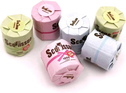 Dollhouse Decoration Accessories, 1:12 Miniature Scene Model 6 PCS Paper Towels Set (12 x 11 mm)