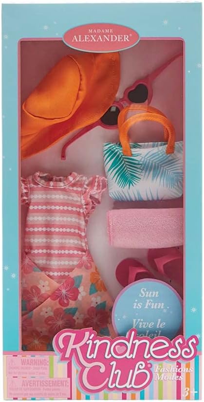 Madame Alexander Kindness Club Sun is Fun Outfit and Accessories Set for 14-Inch Doll