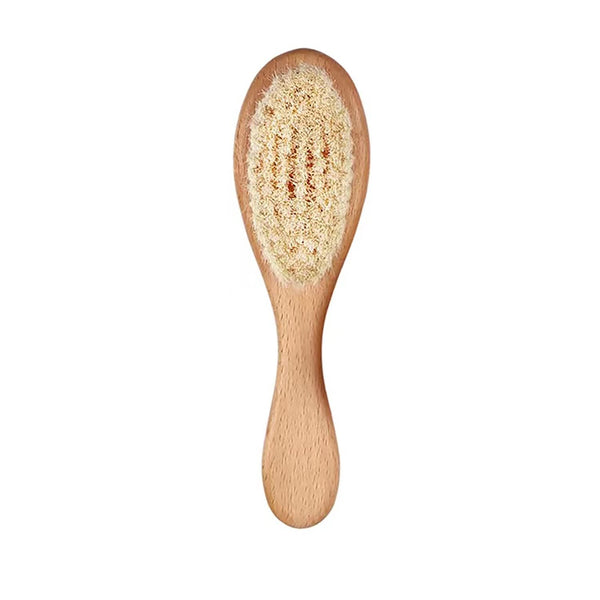 HUAYINGMEI Wooden Handle And Super Soft Goat Hair, Soft Baby Brush For Newborns