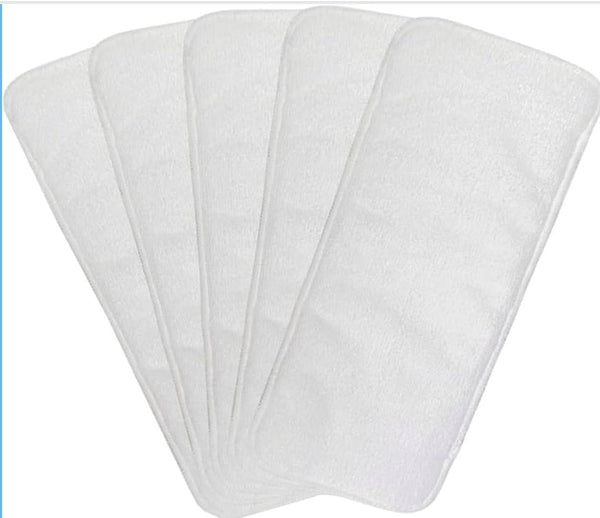 Generic Reusable 5-Ply Cloth Diaper Insert Pads for Baby, Super Absorbent Washable Inserts,
