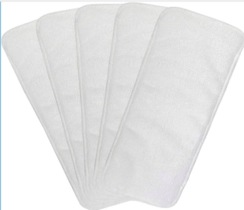 Generic Reusable 5-Ply Cloth Diaper Insert Pads for Baby, Super Absorbent Washable Inserts,