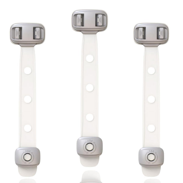 Baby Proofing Child Safety Locks (3 PCS), 3M Adhesive Cabinet Latches for Fridge, Drawers, No Drilling