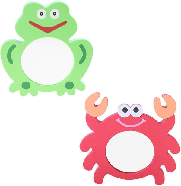 2pcs Mirror Bath Toy Set in Frog Shape, Interactive Baby Bath Toys for Fun Bath Time
