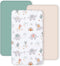 3 Pack Stretchy Bassinet Sheets - Universal Fit for Rectangle, Round, Oval,