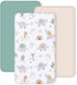 3 Pack Stretchy Bassinet Sheets - Universal Fit for Rectangle, Round, Oval,