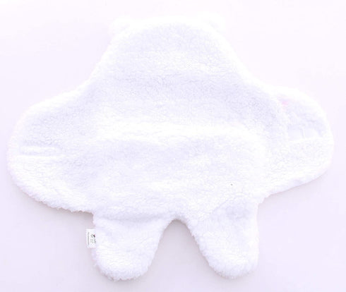 2 Pack Sherpa Baby Swaddle Blanket, Aquamarine and White