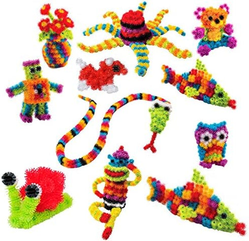 640pcs Building Blocks Connect Toys, Basic Mix Construction STEM Assembling Educational Interlocking Toys for Boys Age