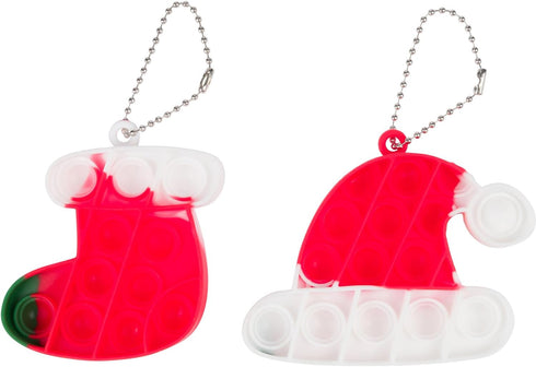 30 Pack Bulk Christmas Gifts for Students, Christmas Pop It Fidget Toys for Kids Classroom, Prizes, Stocking Stuffers