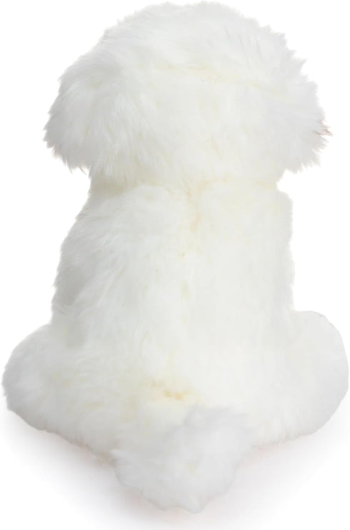 9 inches HollyHOME Maltese Stuffed Animal Realistic Maltese Dog Plush Toy Pet Fluffy Stuffed Puppy Dog Toys Gift