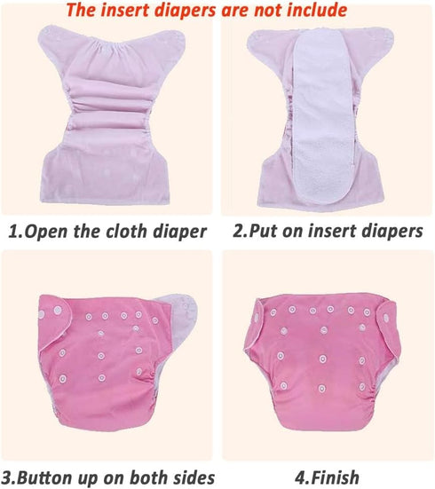 Diapers,7pcs Baby Washable Reusable Cloth