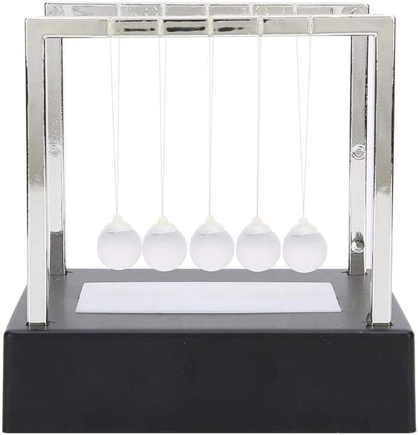 Newton's Cradle Balance Ball LED Light Up Pendulum Balls, Physics Science Ornaments for Desk Decoration