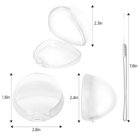 NISXABEBE Case,4 Pack Pacifier BPA Free Pacifier Holder Case with Lanyard for Diaper Bag,Pacifier Container Box