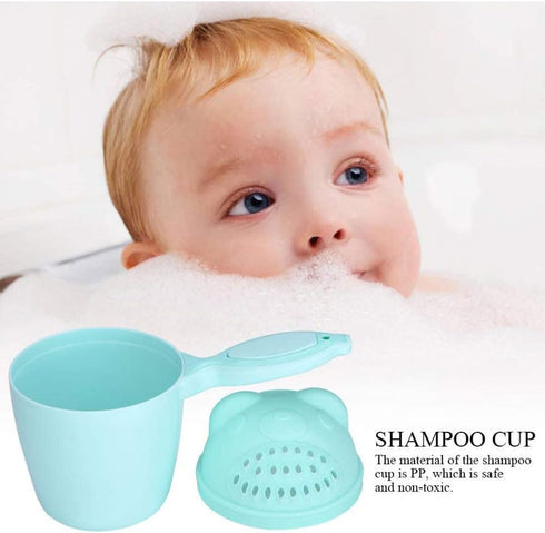 Gcroet Children's Shampoo Cup,Baby Shower Spoons,Shower Washing Head Bath Spoons,Watering Bailer Shampoo Cup Toy