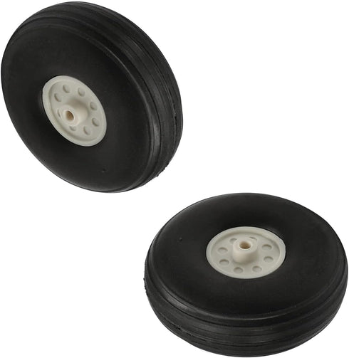 Fielect 2.25 inch RC Model Airplane Super Light Sponge Tire and Wheel Sets, 2 Pcs