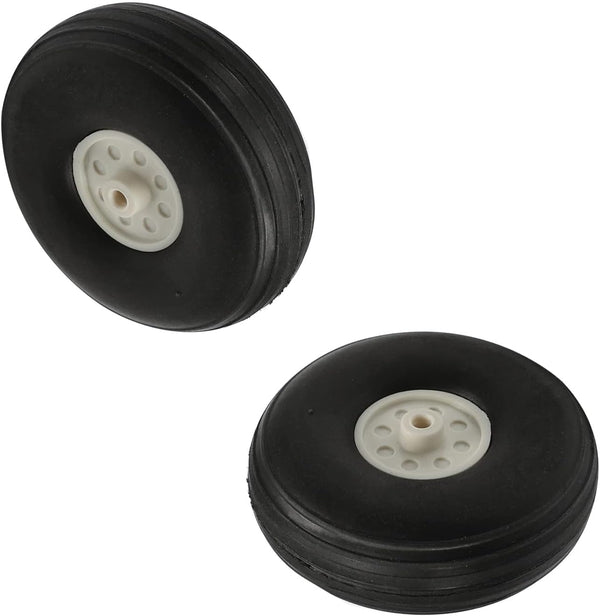 Fielect 2.25 inch RC Model Airplane Super Light Sponge Tire and Wheel Sets, 2 Pcs