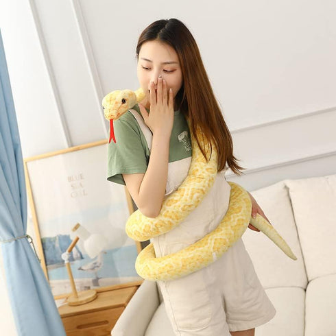 Xshelley 120 inch high Simulation Extra Long Snake, Soft Plush Toy, Snake Stuffed Animal, Large Stuffed Animal Toy