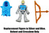 Imaginext Replacement Parts for Fisher-Price Honorable Archer Playset - Silver and Blue Figure with Helmet