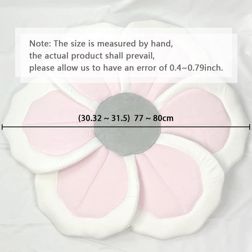 Baby Bath Pad for Infant Bathtub Sink, Soft Flower Mat Tub Supports Lounger Newborn Bathing (Pink)