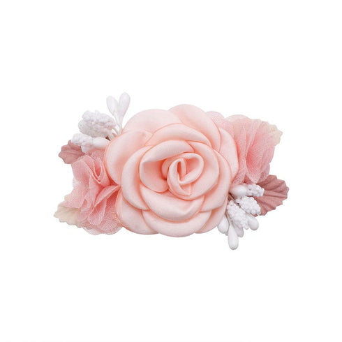 Flower Hair Clips Set for Baby Girl, Lightweight Floral Hair Bow Accessories, 3pcs for Toddler Gifts