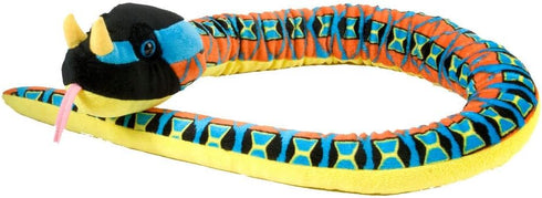 Wild Republic Snake Plush, Stuffed Animal, Plush Toy, Gifts for Kids, Rhino Viper 54 Inches