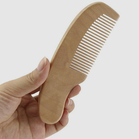 Set 4-piece Infant Scalp Brush Wooden Baby Hair Brush Comb for Newborns Boys and Girls and Comb