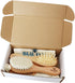 Set 3-in-1 Set The Hat Pros Wooden Baby Hairbrush & Comb | Soft Goat Hair Brush for New Born & Toddlers, Prevents