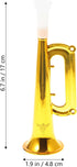Toyvian 14pcs Plastic Trumpet Toy, Kids Trumpet Instrument Party Noise Makers, Golden Kids Birthday Party Favors