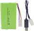 AA 9.6V 2800mAh Rechargeable Battery with Tamiya Plug and USB Charging Cable for RC Toy Cars and Trucks