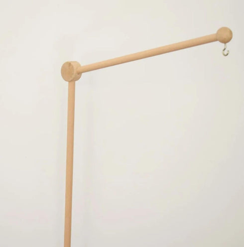Black Wooden Crib Mobile Arm, Adjustable Mobile Holder for Crib and Desk Rotating Baby Mobile Hanger Nursery Decoration
