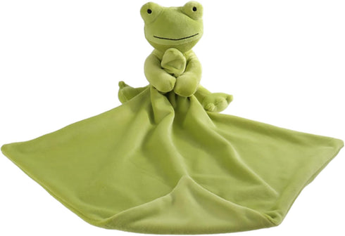 Apricot Lamb Stuffed Animals Security Blanket, Green Frog, 13 Inches, Luxury Snuggler Plush