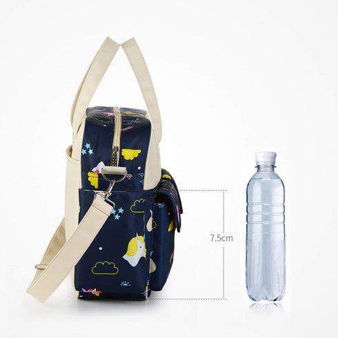 Large Capacity Diaper Tote Bag Organizer - Portable Baby Nappy Handbag