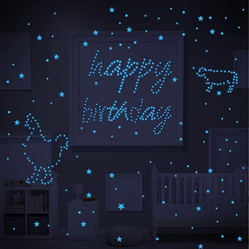 Glow in The Dark Stars for Ceiling - Star Decorations for Bedroom, Kids Room Decor, Wall Stickers for Bedroom