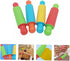 Toyvian 4pcs Painted Clay Rolling Pin Tools, Small Pastry Rolling Pin for Kids Playdough Kit
