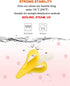 Banana Teether, Soothing Pain Relief Soft Silicone Train Baby Toothbrush, Teething Toys for Babies, Toddlers, Infants