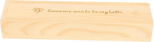 Garneck Lidded Pregnancy Test Case Wooden Pregnancy Test Keepsake Box for Parents