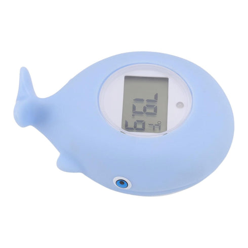 Hamwesh Baby Bath Thermometer, Whale Shaped Floating Water Thermometer with LCD Display and Silent Alarm for Newborn