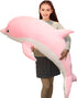 Dolphin Stuffed Animals Plush Pillow, Super Soft Sea Animal Plush Toys, Gift for Boys Girls Sleeping Cushion