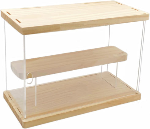 LONG TAO Clear Acrylic Display Case with Shelf - Collectibles Storage Showcase for Hot Wheels, Lego, Funko Pop
