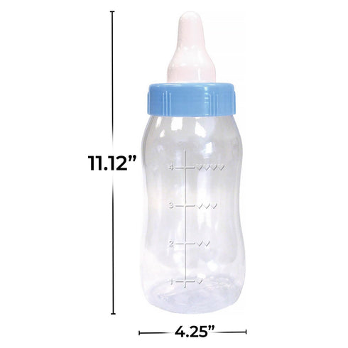 11.12" 4.25" (1 Count) Blue Baby Plastic Bottle Bank - x - Perfect for Baby Showers & Gender Reveal Celebrations