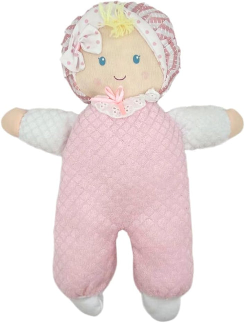 Soft Baby Doll - Cuddly and Soft - Perfect First Doll for Infants and Toddlers - Cute Pink and White Outfit - Nontoxic