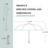Nakazawa Clip-on Umbrella for Stroller Sunshade, Adjustable Steering Angle, Handle Included, Compact and Lightweight
