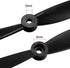 6045 6x4.5 Inch 2-Vane 8 uxcell RC Propellers CW CCW Quadcopter for Airplane Toy, Nylon Black Pairs with Adapter Rings