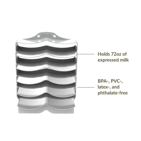 Kiinde Keeper Twist Pouch and Foodii System Breast Milk Bag & Baby Food Pouch Organizer, Refrigerator and Freezer Storage, Eliminates Lost, Damaged, or Spoiled Milk or Baby Food (Pouches Not Included)
