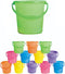 Fun Express Sand Buckets for Kids 12 Pack - Premium 7 Inch